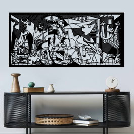 Wallity Picasso Escultura de Pared de Metal Negro